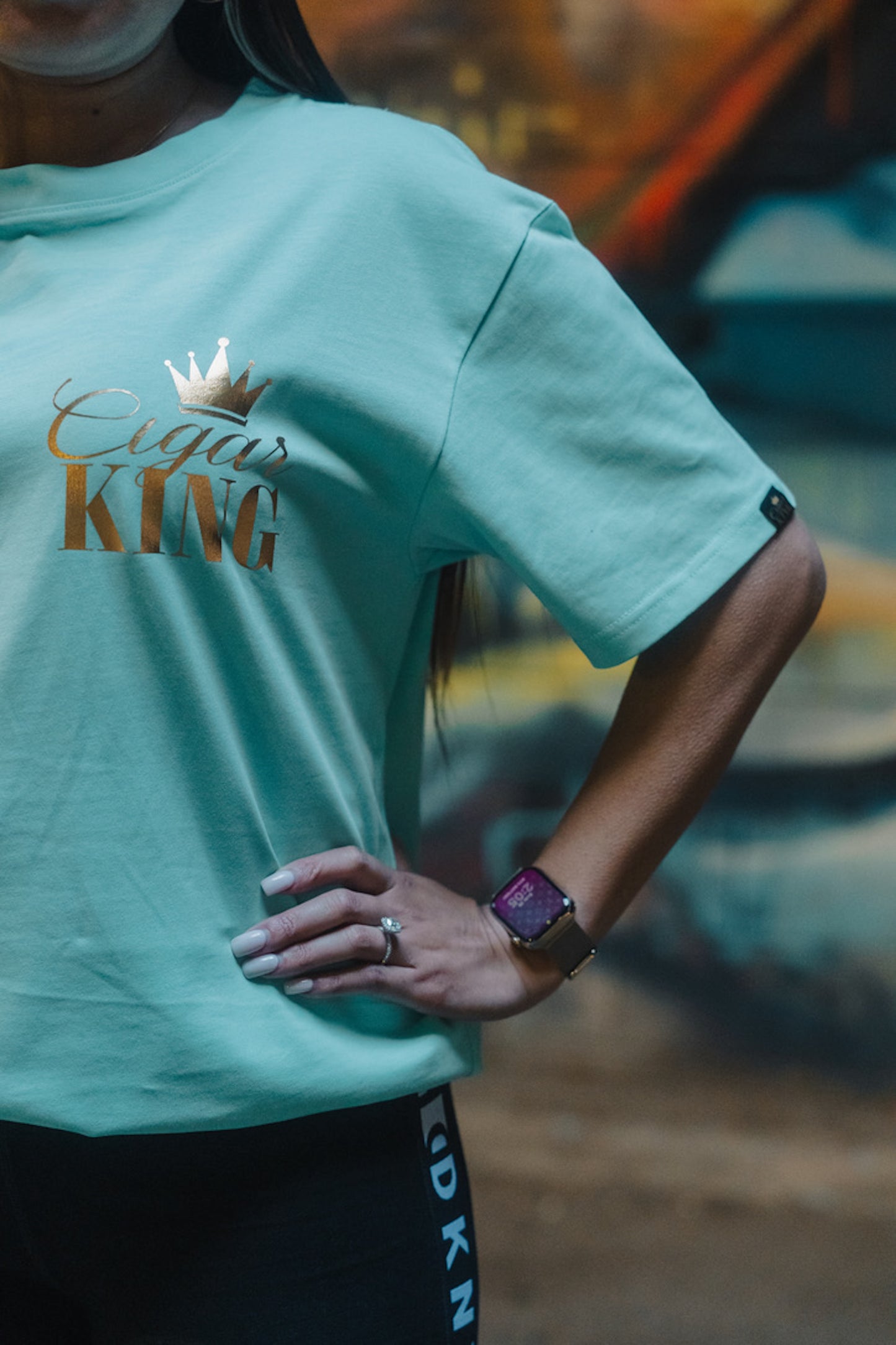 Cigar King Premium Cotton Tiffany Blue T-Shirt