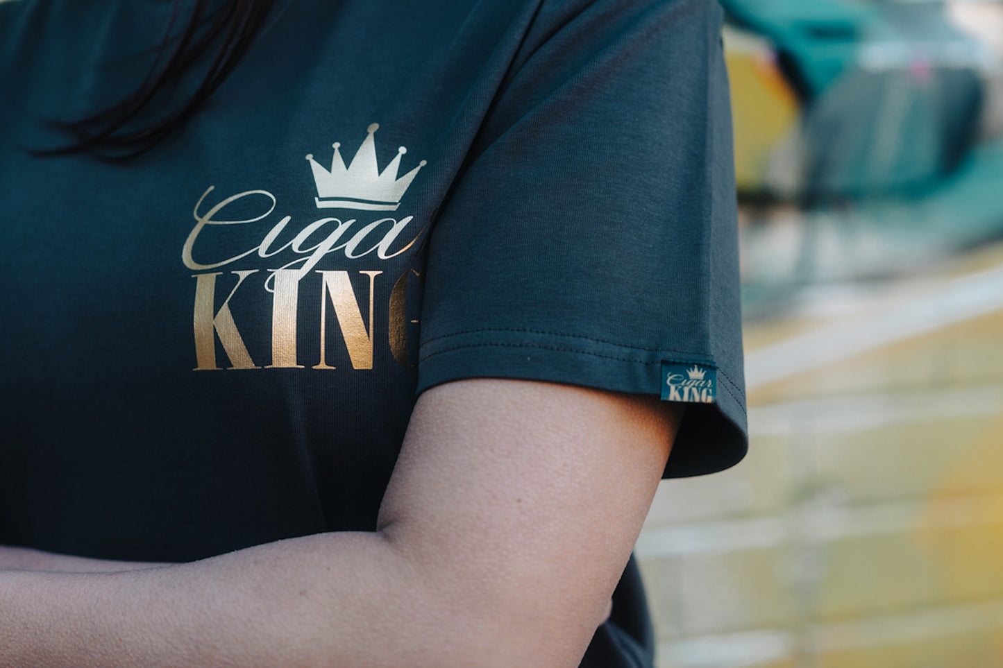 Cigar King Premium Cotton Grey T-Shirt