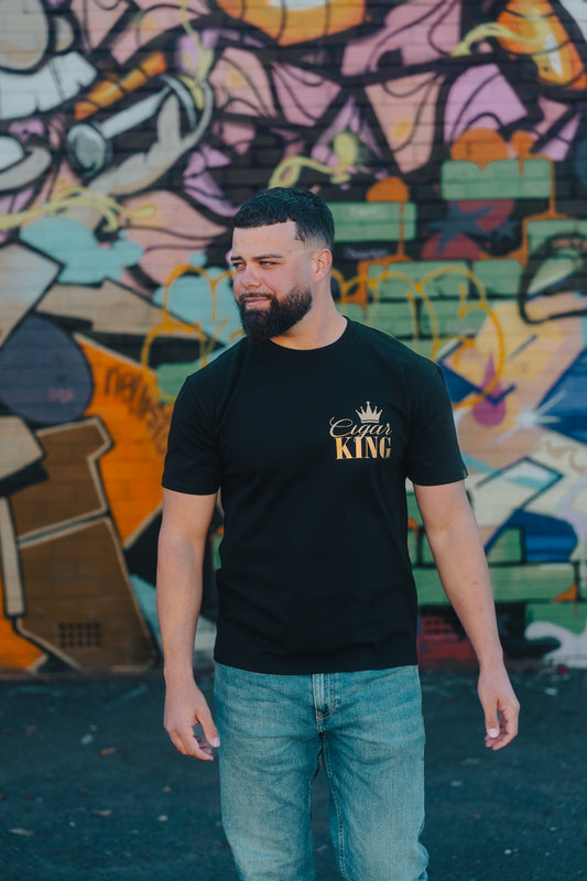 Cigar King Premium Cotton Black T-Shirt